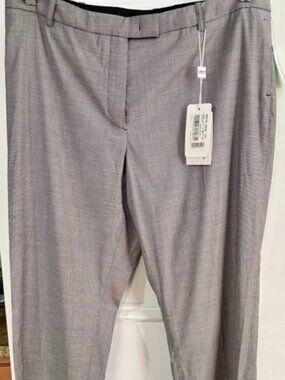 NWT Giorgio Armani Houndstooth Straight Trouser W12 Unhemmed 35" inseam Rare